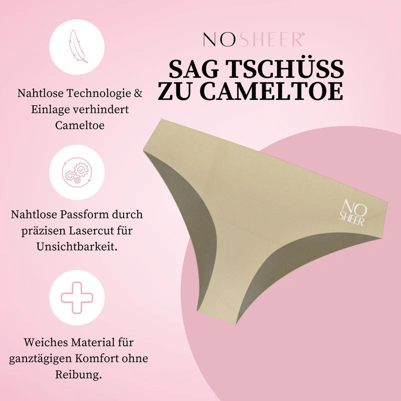 NOSHEER® Anti-Camel-Toe Tanga Beige